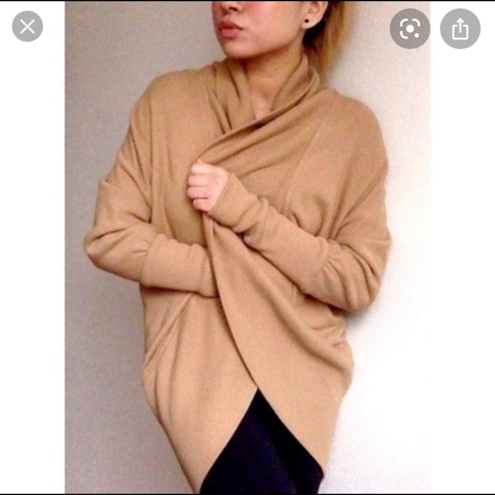 Wilfred Tan Drape Sweater